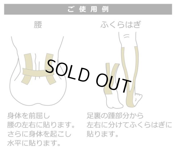 画像7: キネシオロジー伸縮テープ (50mm×5m) 1ロール (7)