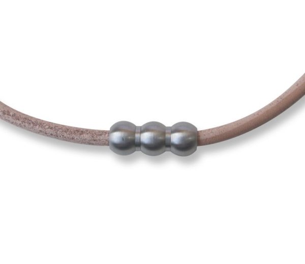 画像4: 【10%OFF：Disconモデル】erg［エルグ］リアルレザーネックレス CRAFT（ナチュラル）※ステンレスアタッチメント (4)