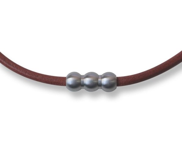 画像4: 【10%OFF：Disconモデル】erg［エルグ］リアルレザーネックレス CRAFT（ブラウン）※ステンレスアタッチメント (4)