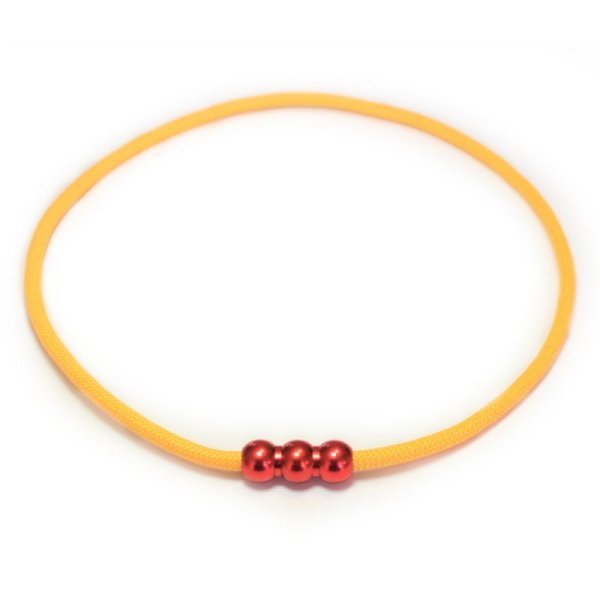 画像2: 【10%OFF：Disconモデル】erg［エルグ］シナプスネックレス WAVE（イエロー×レッド） (2)