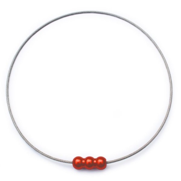 画像2: erg［エルグ］シナプスネックレス SPACY（シルバー×フレアレッド） (2)