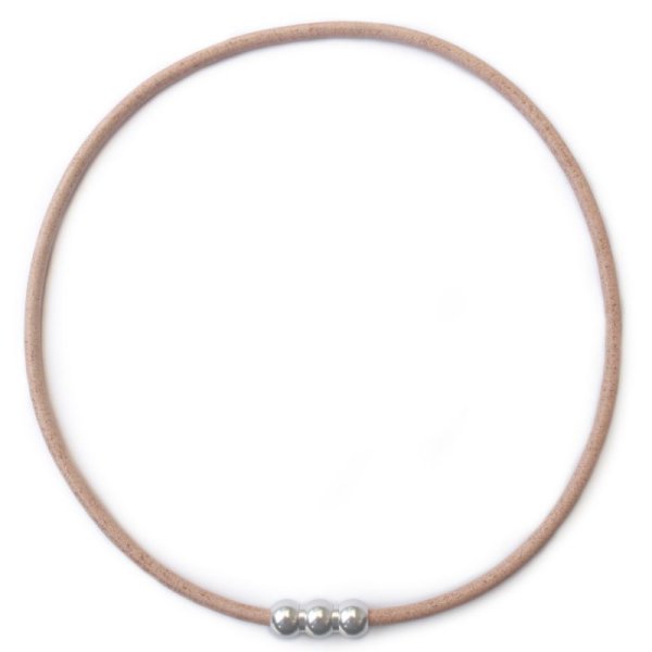 画像3: erg［エルグ］リアルレザーネックレス CRAFT（ナチュラル）※アルミアタッチメント (3)