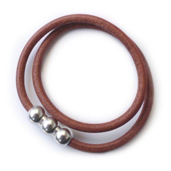 画像2: erg［エルグ］リアルレザーブレスレット CRAFT（ブラウン）※アルミアタッチメント (2)