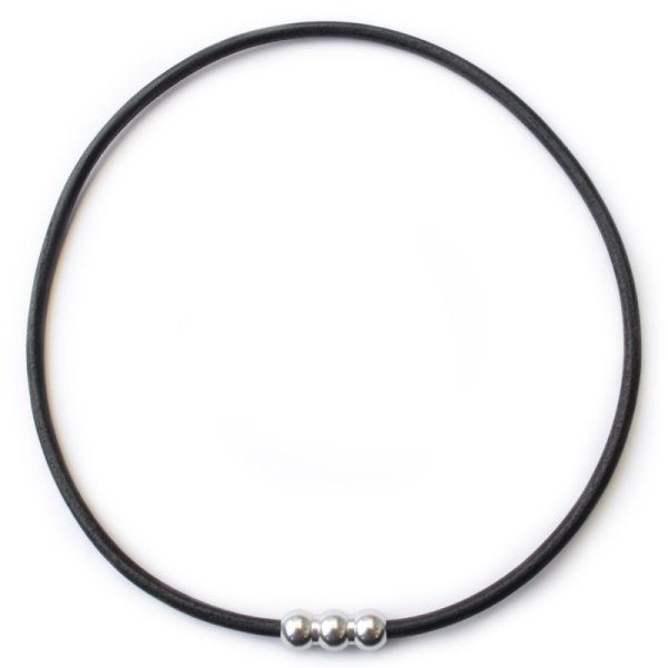 画像3: erg［エルグ］リアルレザーネックレス CRAFT（ブラック）※アルミアタッチメント (3)