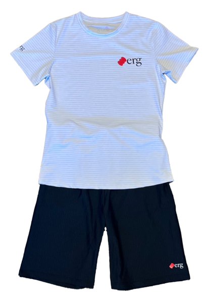 画像1: erg [エルグ] リチャージウェア WH/BK レディース上下セット (1)