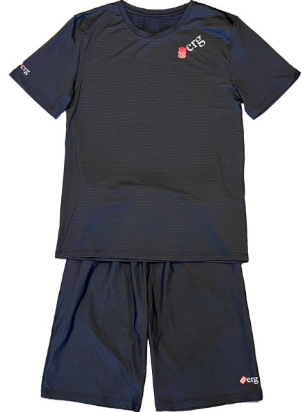 画像1: erg [エルグ] リチャージウェア BK/BK メンズ上下セット (1)