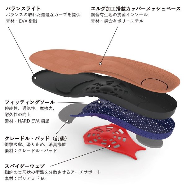 画像2: erg［エルグ］インソール スパイダー【高機能・超軽量モデル】 (2)